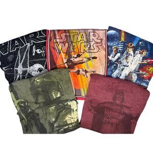 Lot Star Wars Men's t-shirts Boba Fett Darth Vader mostly size large (1 medium)